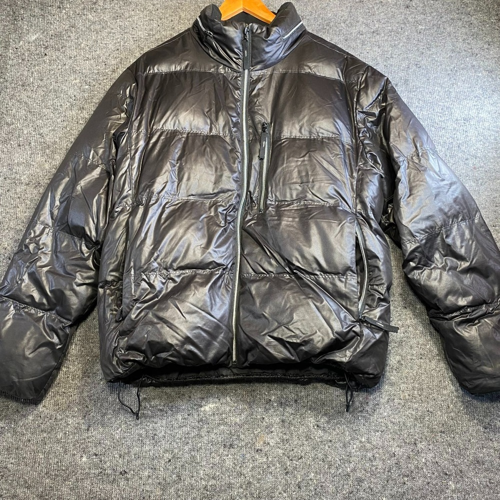 Calvin Klein Women Black Quilted Puffer Jacket Full Zip Winter Coat Medium